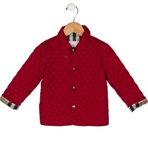 Burberry Red Unisex Nova Check  Children Jacket 7Y